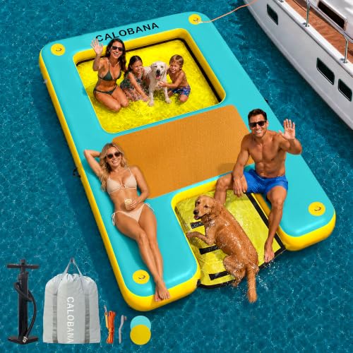 CALOBANA Inflatable Floating Dock with Boat Ramp